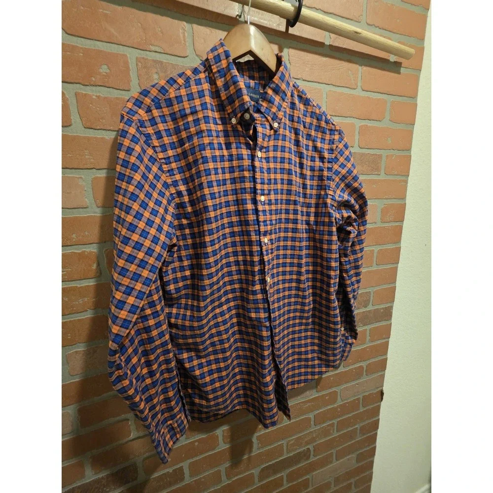 Polo Ralph Lauren Men's Button-Down Long Sleeve Large Plaid Preppy Sku 60
